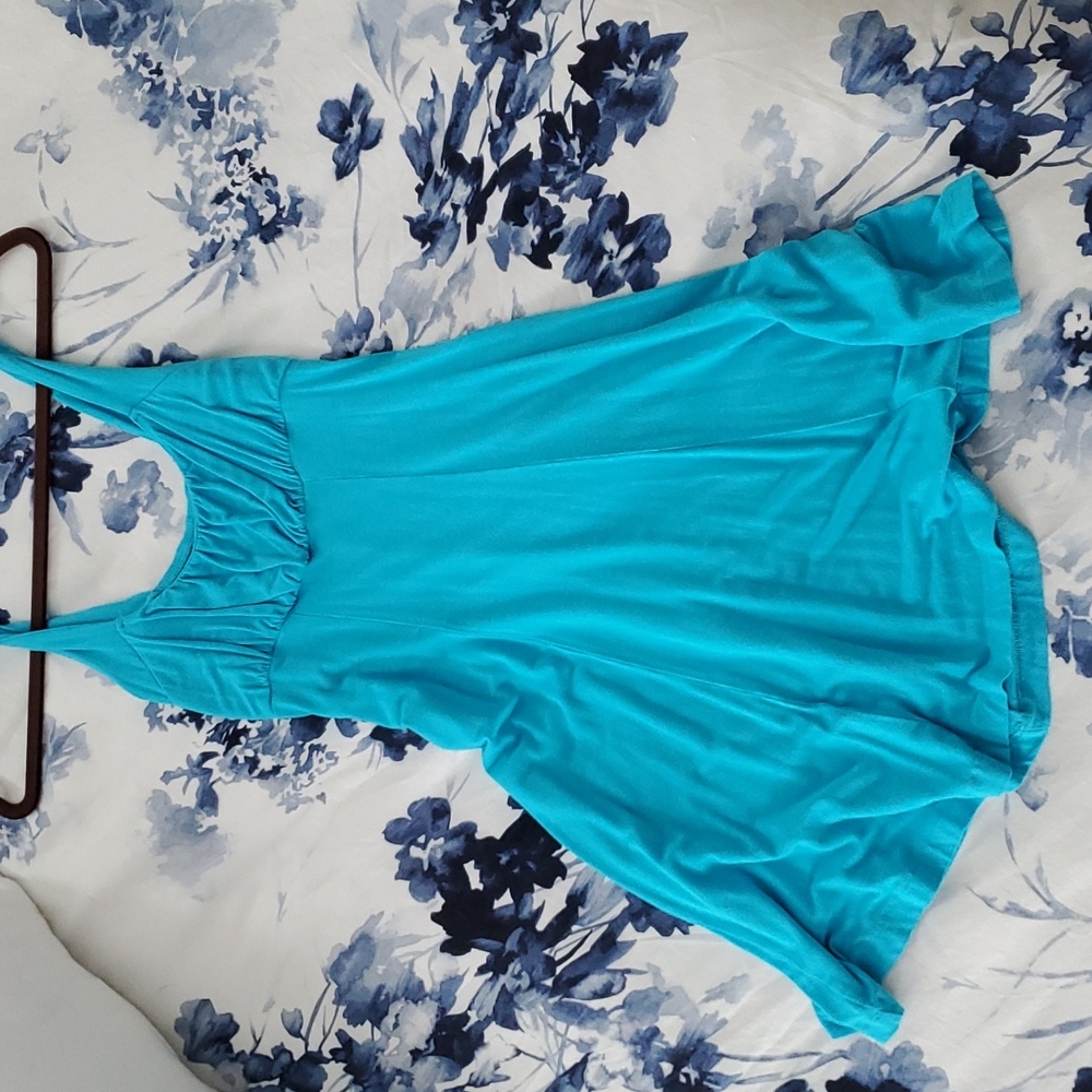 Blue sun dress.